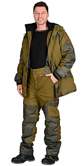 Костюм "ГОРКА" зимний: куртка дл., брюки (тк.палатка) хаки
