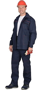 Костюм "ИМПУЛЬС": куртка, брюки синий с красным кантом