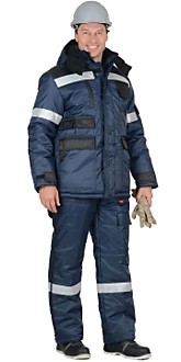 Костюм "БЕРКУТ" : куртка дл., п/комб. синий с чёрным и СОП 50 мм