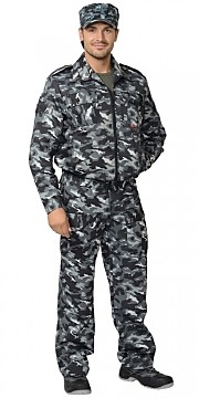 Костюм "ФРЕГАТ" для охранника: куртка, брюки КМФ серый