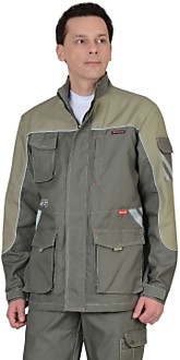Куртка "ВЕСТ-ВОРК" удлиненная, т.оливковый со св.оливковым