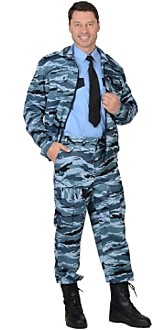 Костюм "ФРЕГАТ" для охранника: куртка, брюки КМФ серый вихрь